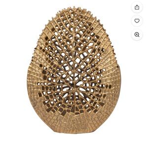 Stunning Sagebrook Home Modern Gold Web Cut-Out Table Vase - 18"